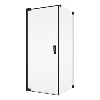 Ușă de duș Sanswiss Cadura, batantă, dreapta, 90×200 cm, profil negru mat
